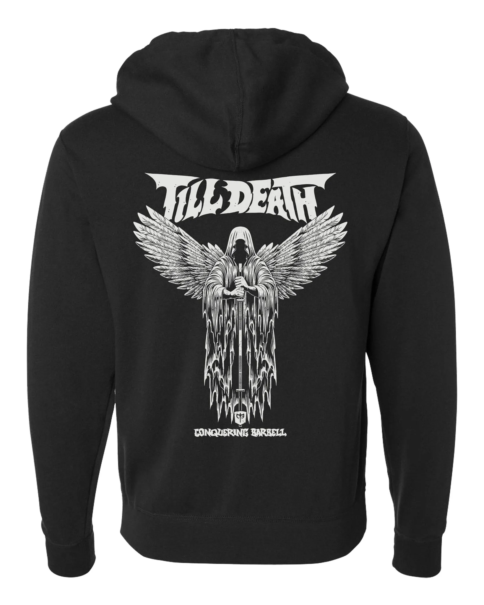 Angel of Barbell Death Pullover Hoodie