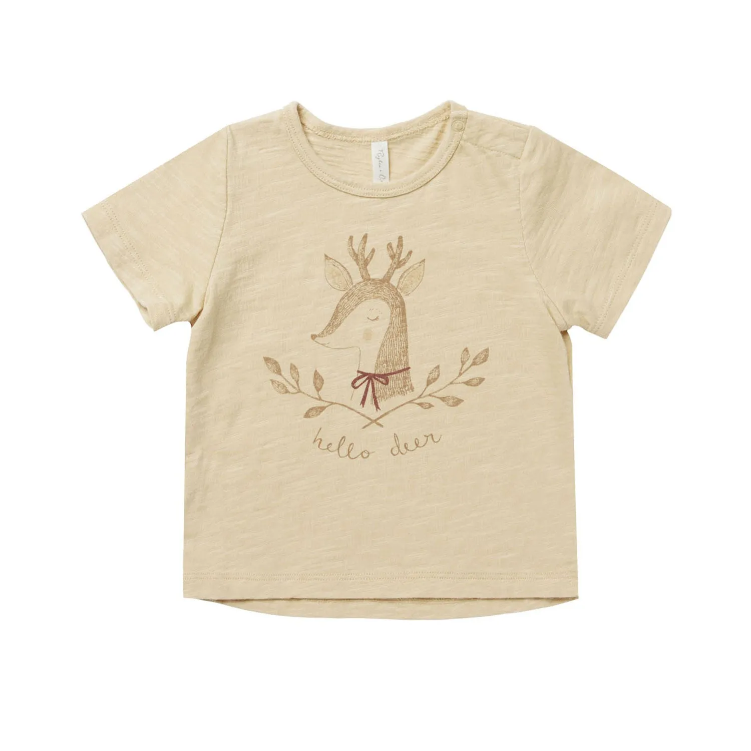 Basic Tee - Hello Deer - Champagne - FINAL SALE