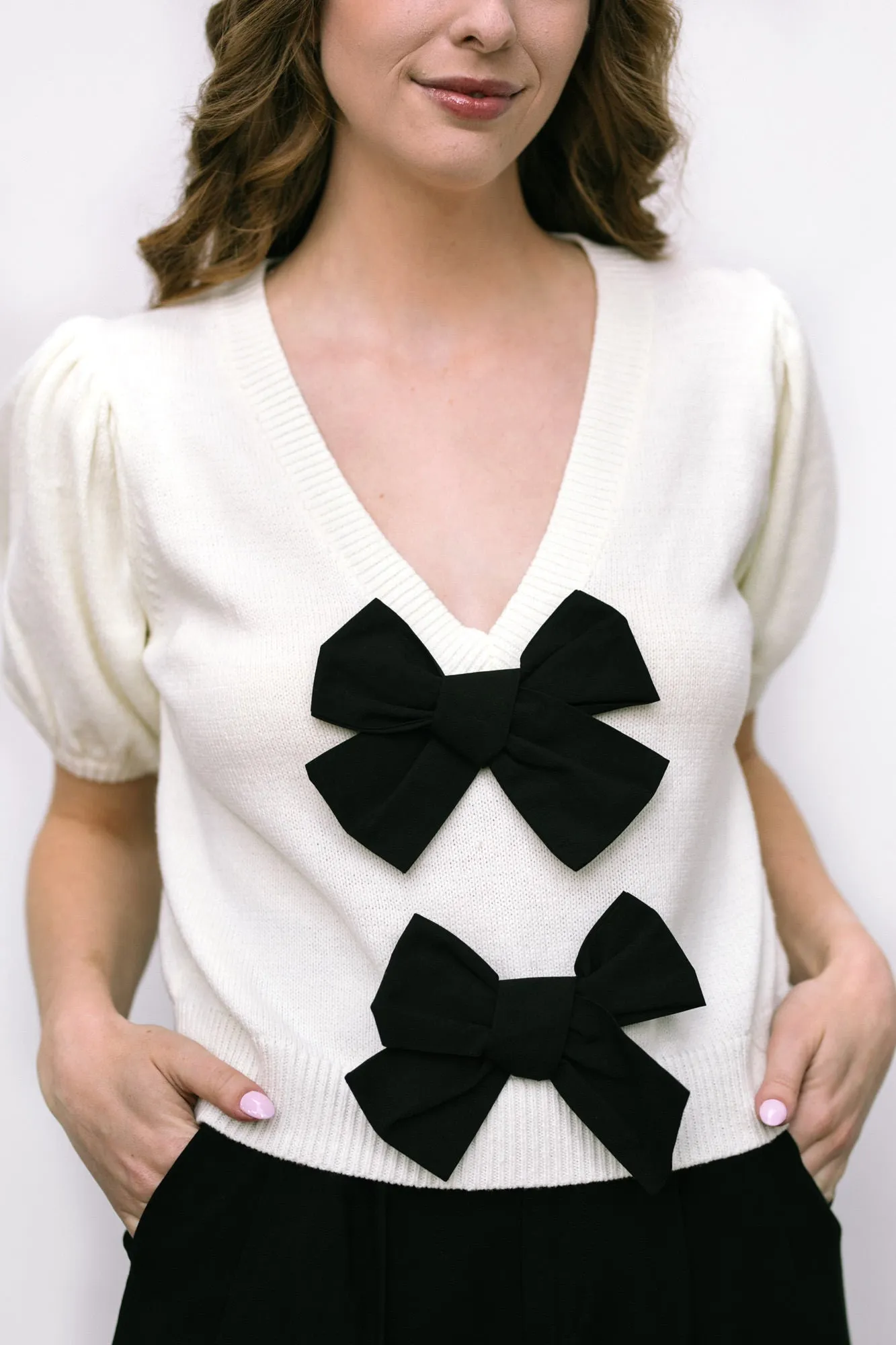 Beatrice Bow Sweater Top