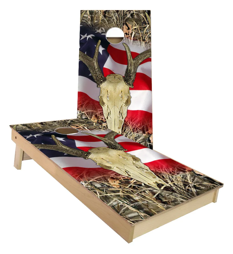 Deer Skull cornhole boards