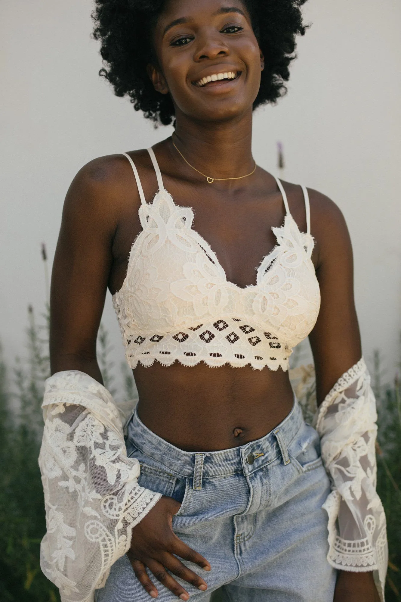 Elina Scalloped Lace Bralette