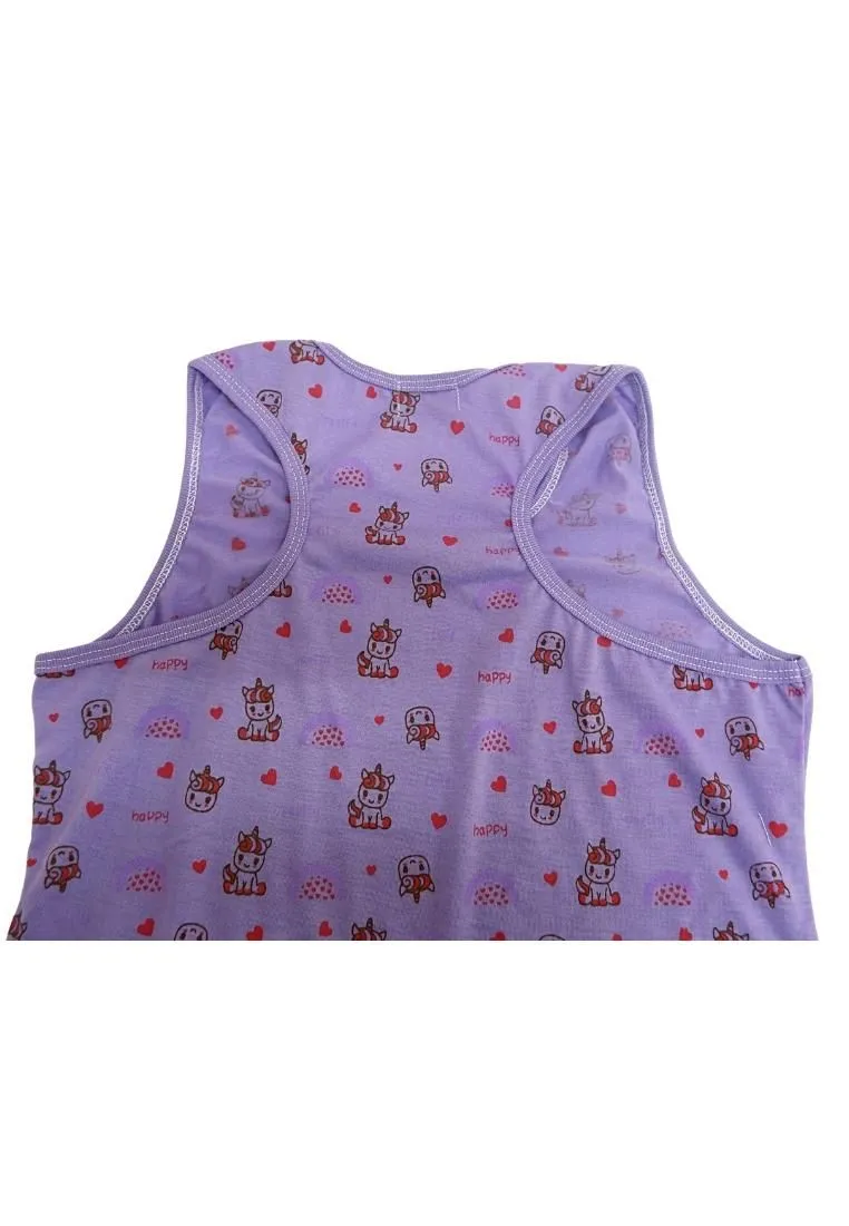 Landmark Race Back Sando Unicorn Pretty and Donut Candy - Lilac/Pink