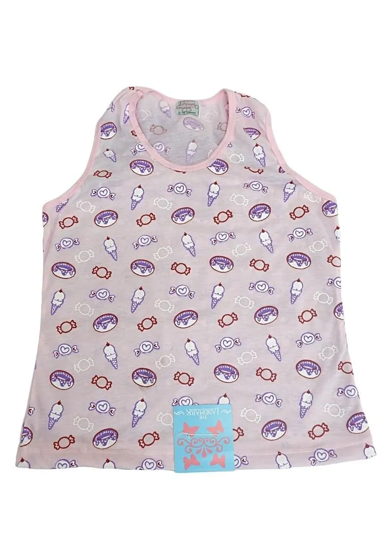 Landmark Race Back Sando Unicorn Pretty and Donut Candy - Lilac/Pink