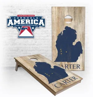 Michigan Carter custom cornhole boards