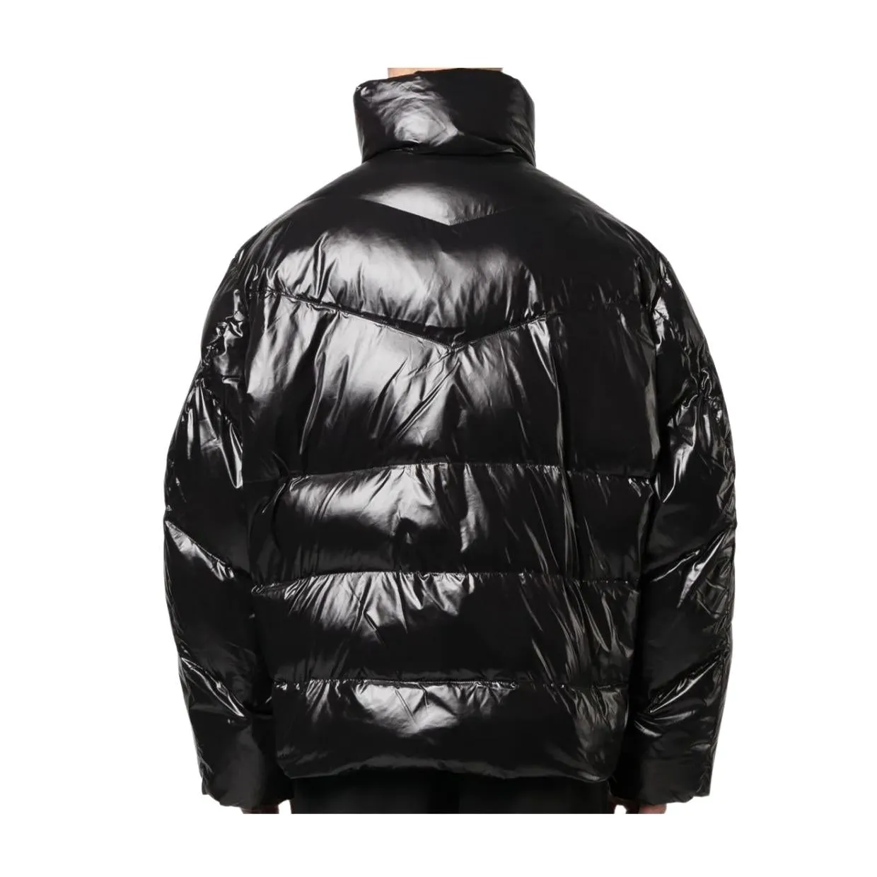 Neil Barrett Mixed Nylons Modernist Padded Puffer Jacket