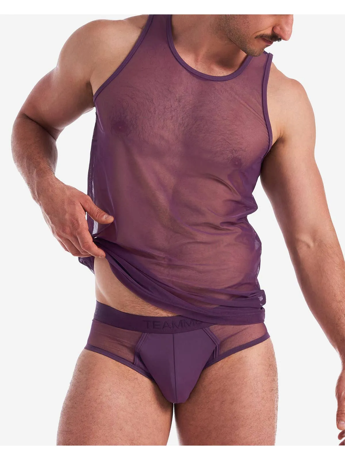 TEAMM8 Score Sheer Tank - Plum Purple