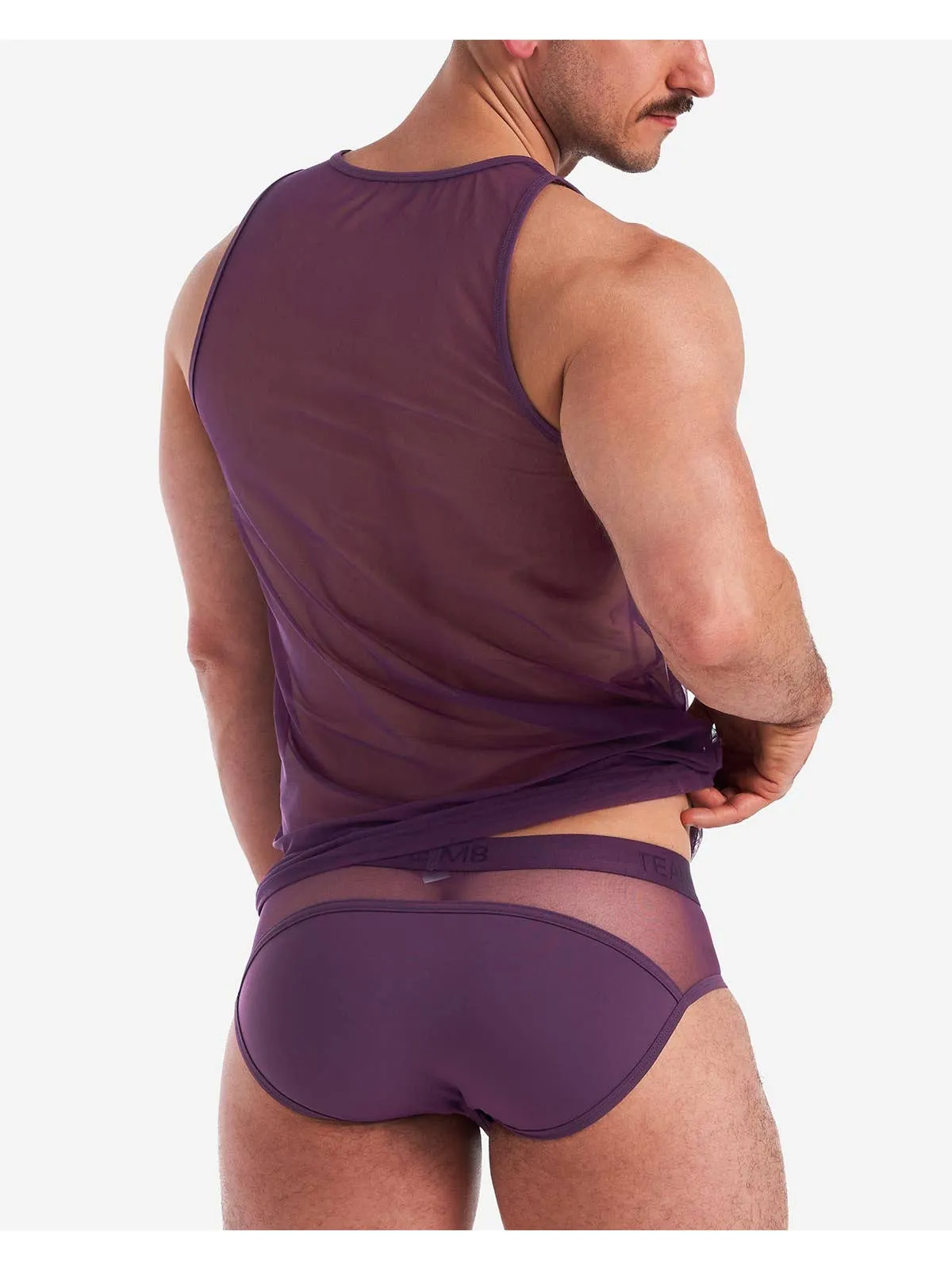 TEAMM8 Score Sheer Tank - Plum Purple