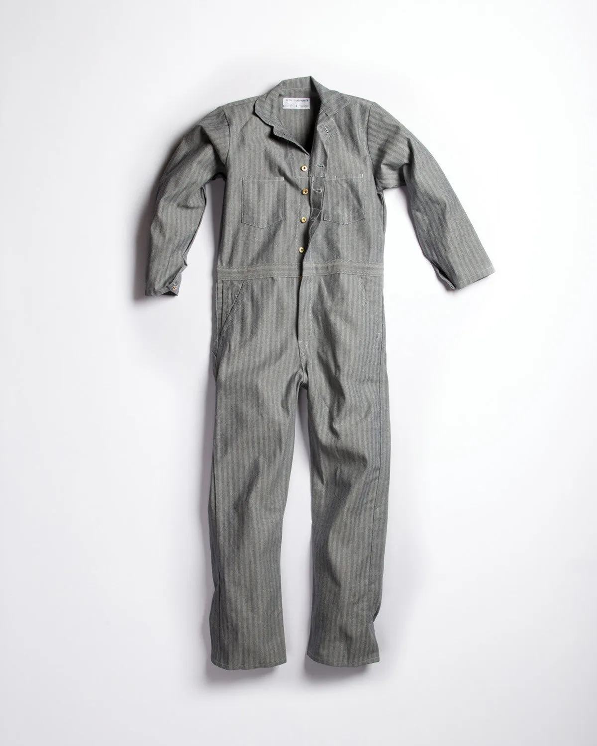 Universal Cotton Coveralls Herringbone Button