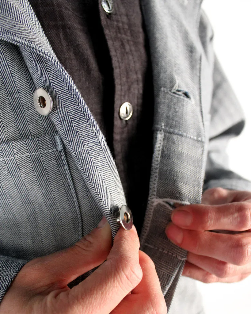 Universal Cotton Coveralls Herringbone Button