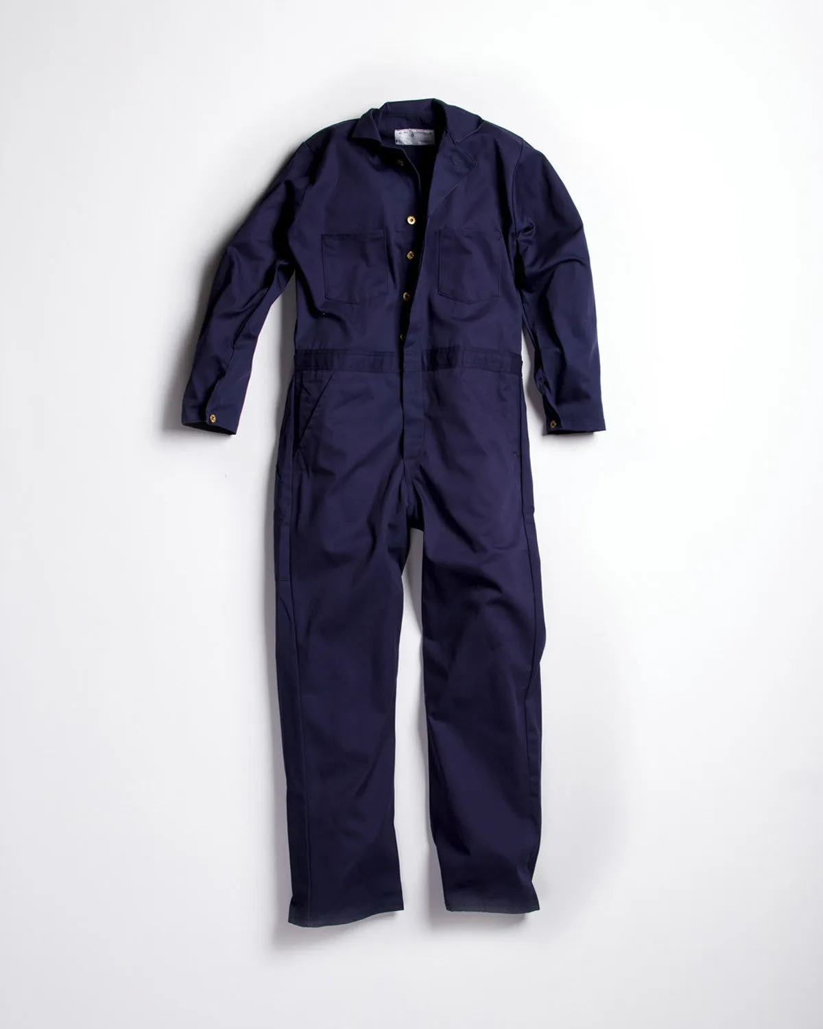 Universal Cotton Coveralls Navy Blue Button